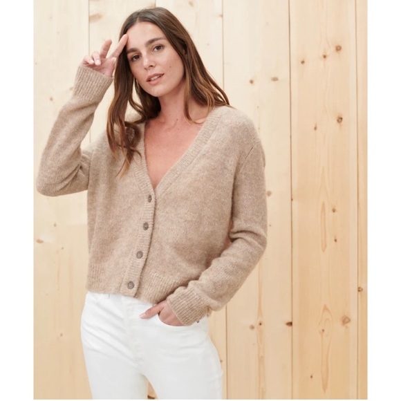 Jenni Kayne Boyfriend Knit Cardigan in Almond Size Small - Picture 11 of 12